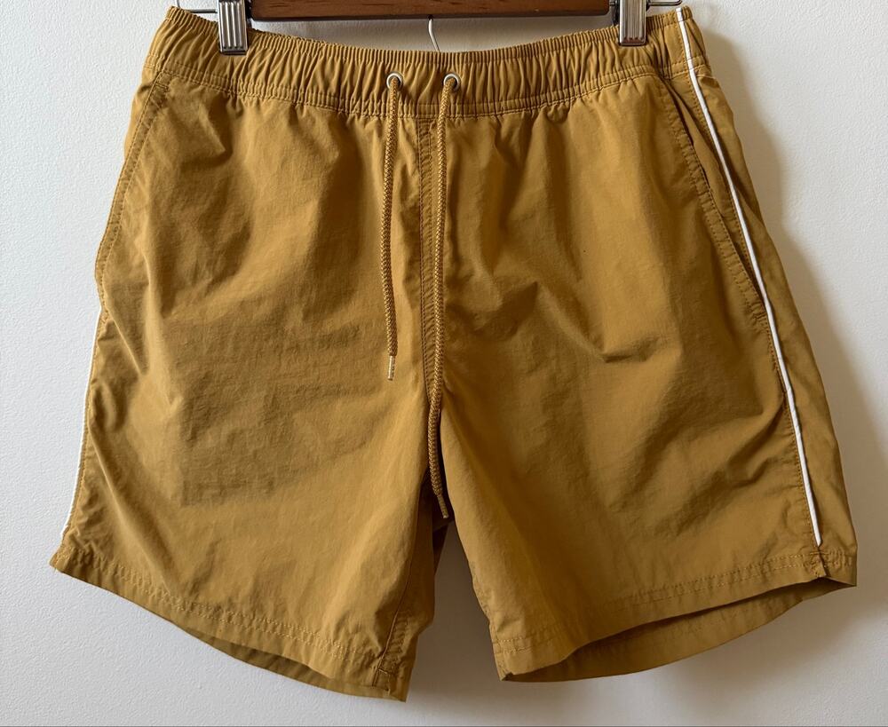 J. Crew men's swim trunks mustard gold size small